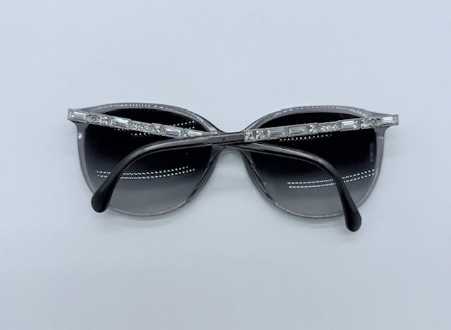 Chanel Crystal-Embellished Cat Eye Sunglasses