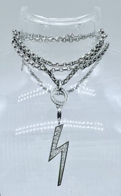 Thomas Sabo Sterling Silver Lightning Bolt Necklace