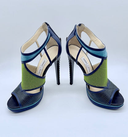 Jimmy Choo Mesh & Suede Cutout Heels Limited Edition Size EU39