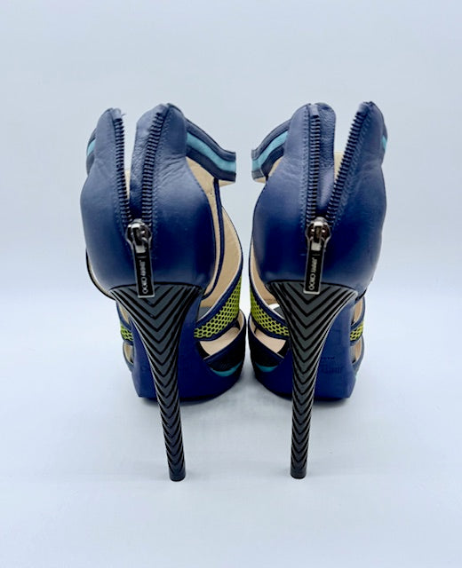 Jimmy Choo Mesh & Suede Cutout Heels Limited Edition Size EU39