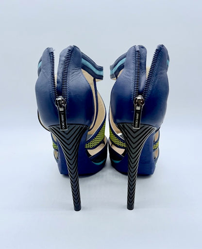 Jimmy Choo Mesh & Suede Cutout Heels Limited Edition Size EU39
