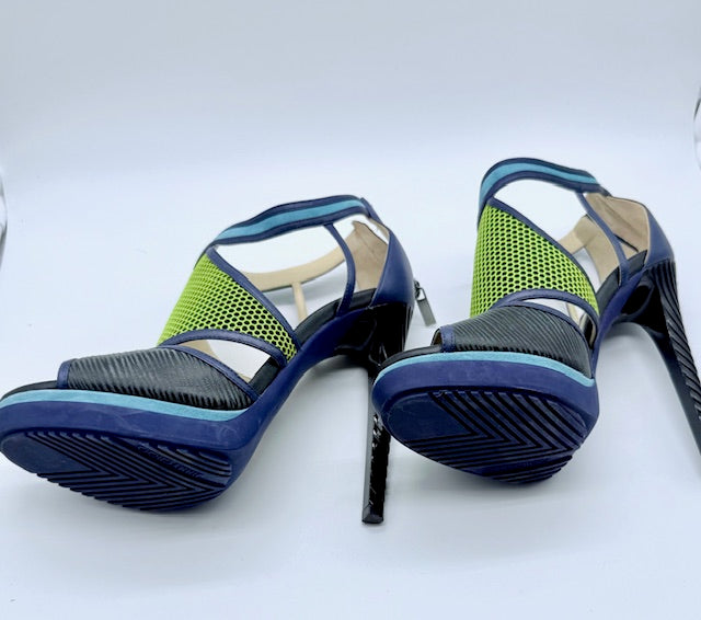 Jimmy Choo Mesh & Suede Cutout Heels Limited Edition Size EU39