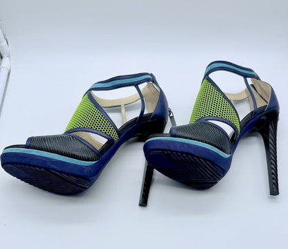 Jimmy Choo Mesh & Suede Cutout Heels Limited Edition Size EU39