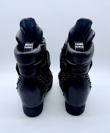 Prada Studded High-Top Leather Sneakers Size EU 39