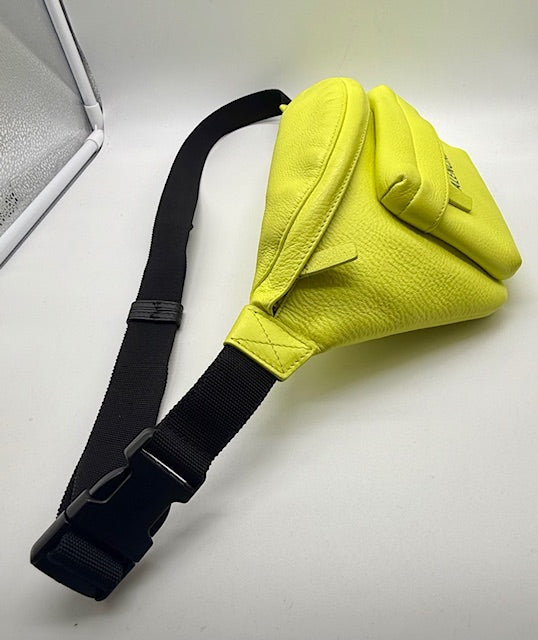 Balenciaga Everyday Leather Belt Bag – Neon Yellow