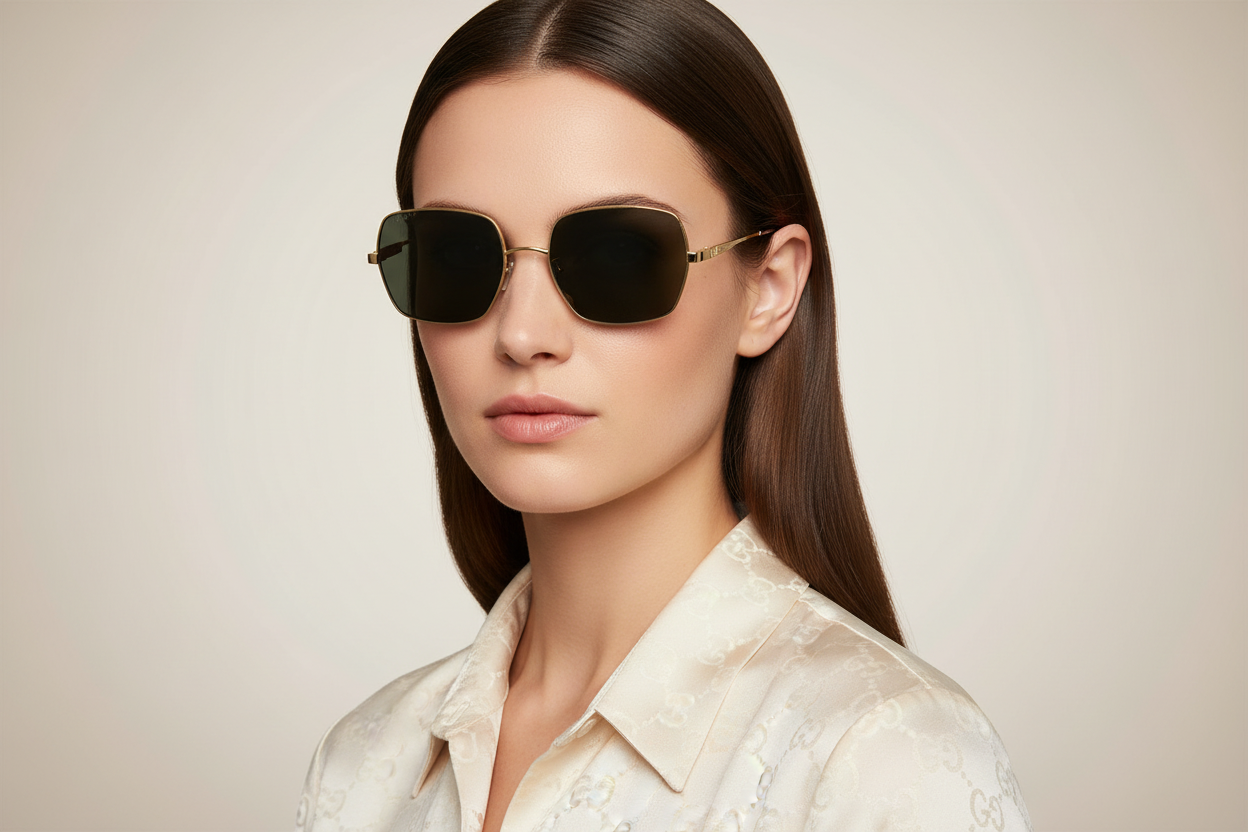 Gucci GG Rimless Square Sunglasses