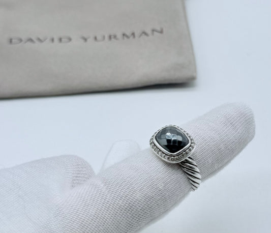 David Yurman Albion Ring – Hematite & Diamonds