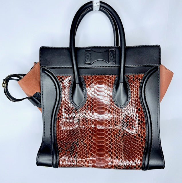 CELINE Luggage Tote – Large Phantom in Genuine Python & Smooth Calfskin