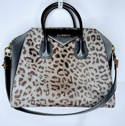 GIVENCHY Antigona Large – Leopard Pony Hair & Black Leather