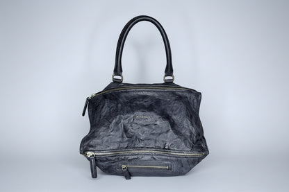 GIVENCHY Pandora – Distressed Black Leather