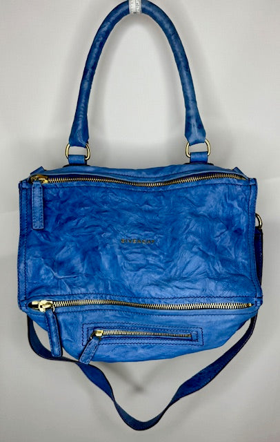 Givenchy Pandora – Royal Blue Distressed Leather
