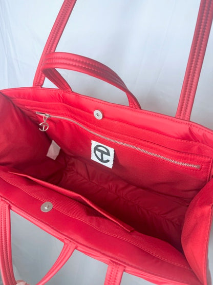 Telfar Shopping Bag — Red Satin Nylon