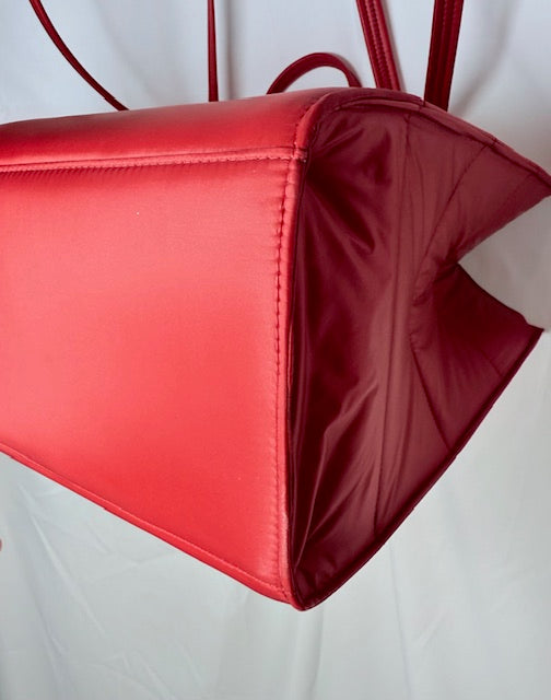Telfar Shopping Bag — Red Satin Nylon