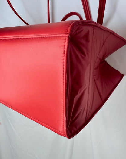 Telfar Shopping Bag — Red Satin Nylon