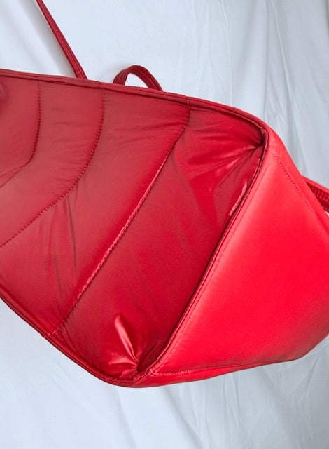Telfar Shopping Bag — Red Satin Nylon