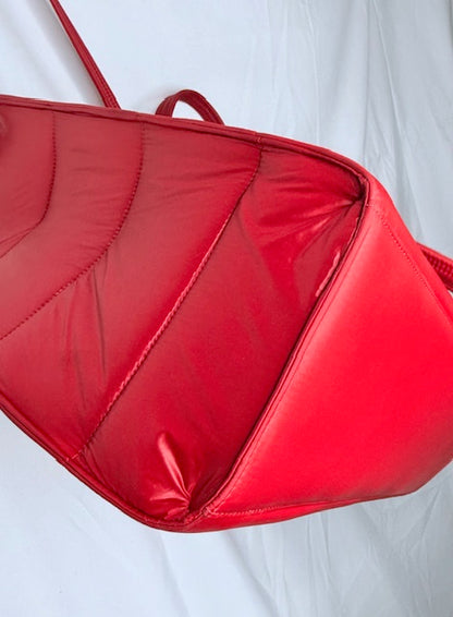 Telfar Shopping Bag — Red Satin Nylon