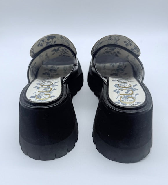 Gucci Horsebit Leather Platform Mule Size EU 39