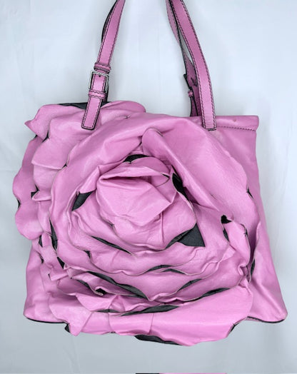 Valentino Garavani Rose Appliqué Leather Tote