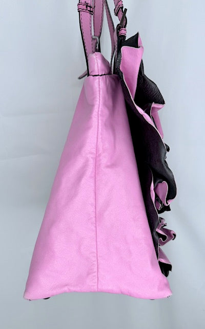 Valentino Garavani Rose Appliqué Leather Tote