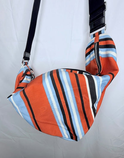 Prada Canapa Baiadera Tote Canvas Shoulder Bag