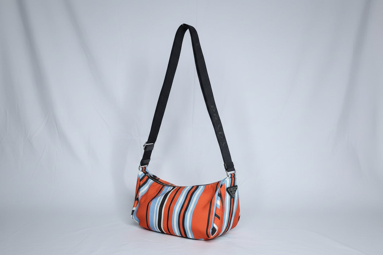 Prada Canapa Baiadera Tote Canvas Shoulder Bag