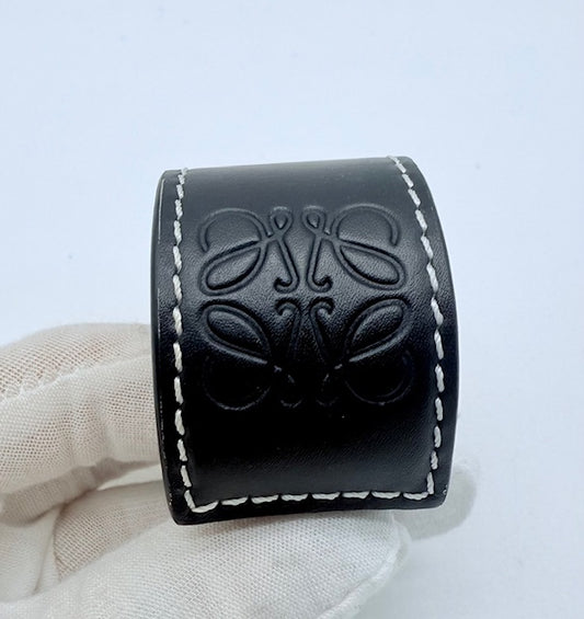Loewe Anagram Leather Cuff Bracelet