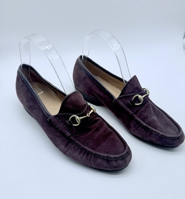Gucci Horsebit Suede Loafers Size EU 38.5