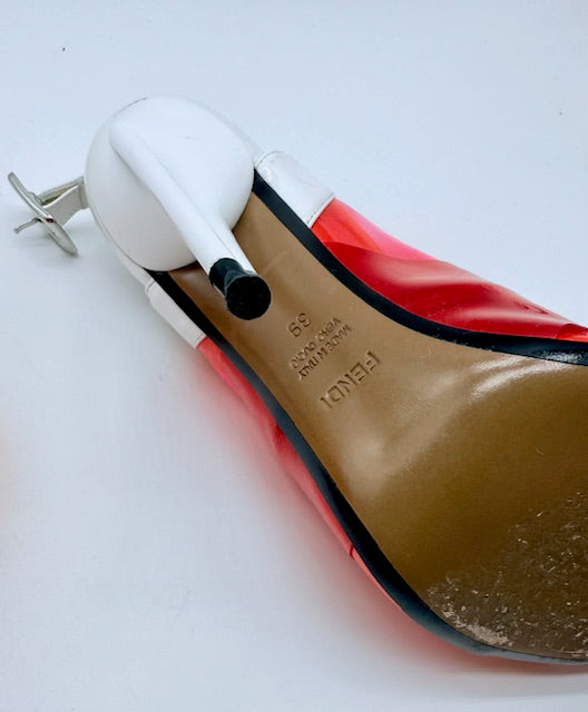 Fendi PVC / Plexi Multi-Colour Open-Toe Heels Size EU39
