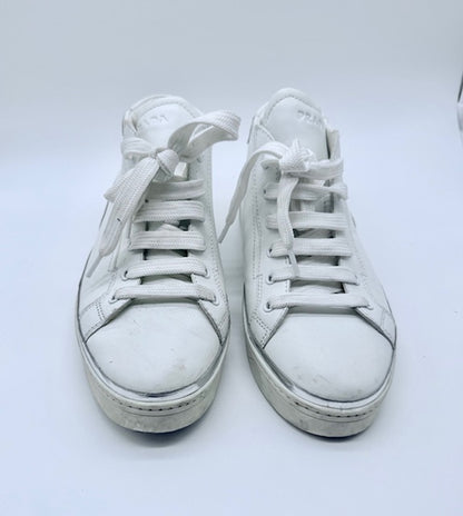 Prada Leather High-Top Sneakers Size EU 38.5