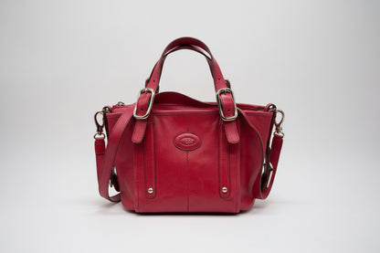 Tods Red Leather Satchel