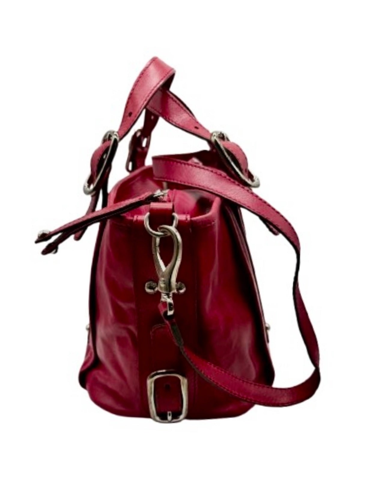 Tods Red Leather Satchel