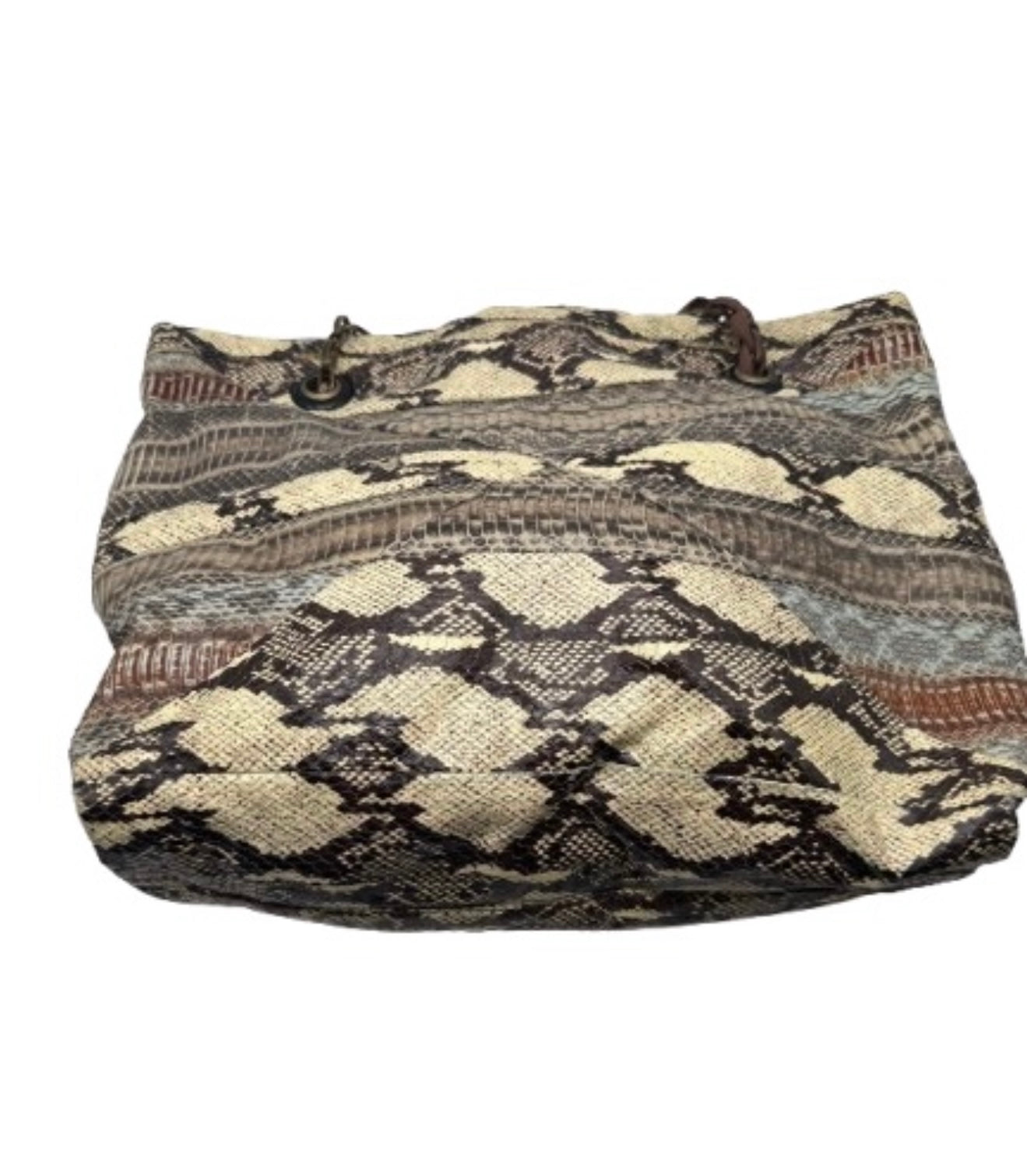 LANVIN Python-Print Chain Shoulder Tote