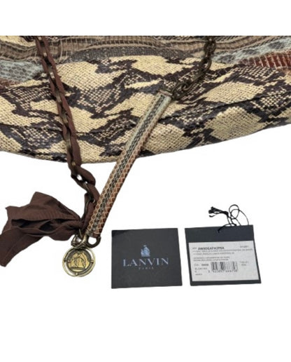LANVIN Python-Print Chain Shoulder Tote