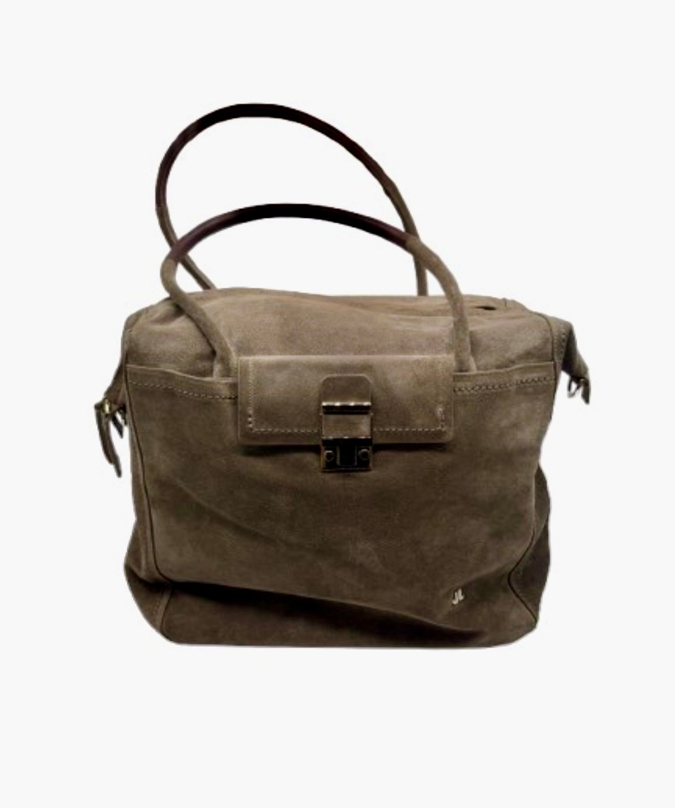 LANVIN Suede Top Handle Satchel