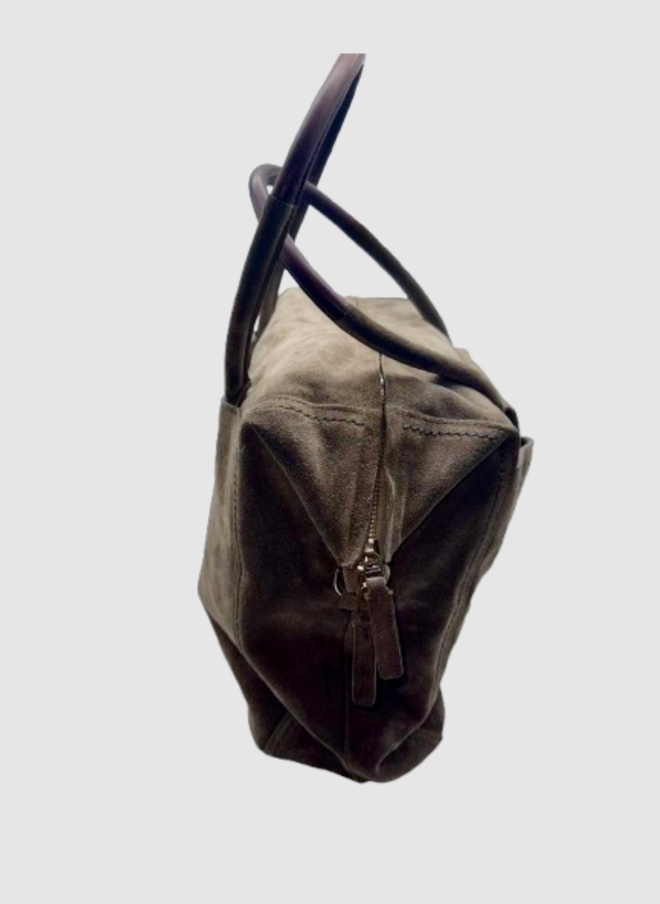 LANVIN Suede Top Handle Satchel