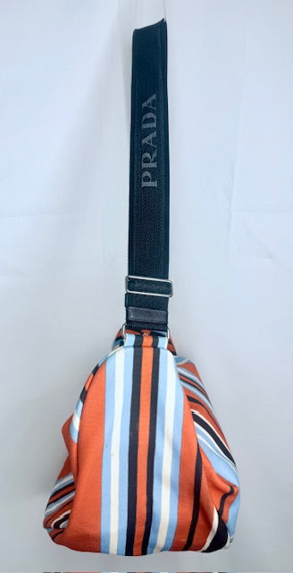 Prada Canapa Baiadera Tote Canvas Shoulder Bag