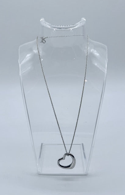 Tiffany & Co. Elsa Peretti Open Heart Pendant Necklace