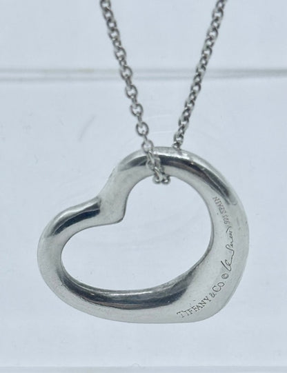 Tiffany & Co. Elsa Peretti Open Heart Pendant Necklace